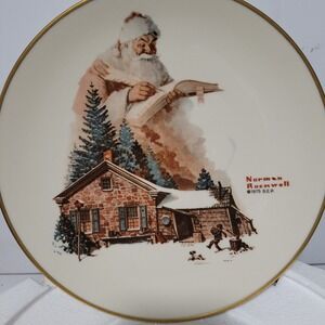 1975 Norman Rockwell The Spirit of Christmas Collectors Plate Gorham vintage